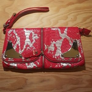 Womans Red Clutch Purse